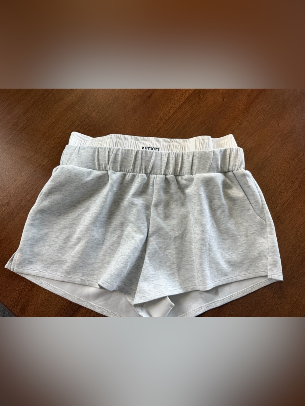 BucketList Double Layer Grey Cotton Shorts